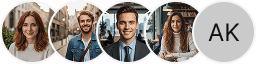 Multiple investor profile avatars on Havre Placon trading review block